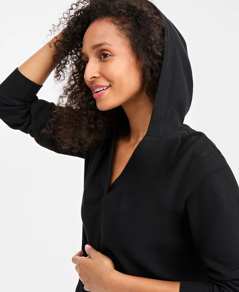 Style & Co Women's Waffle-Knit Pullover Hoodie, Macy's Exclusive