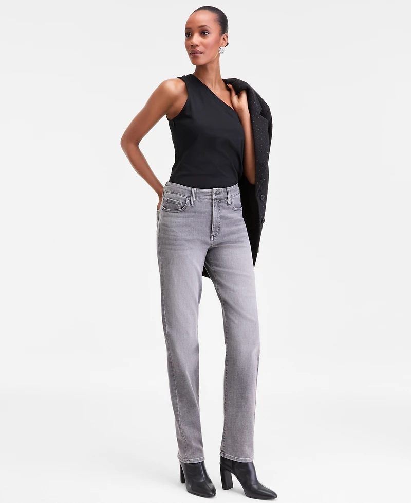 I.n.c. International Concepts Women's High-Rise Straight-Leg Jeans, Macy's Exclusive