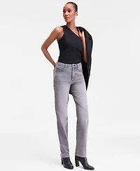 I.n.c. International Concepts Women's High-Rise Straight-Leg Jeans, Macy's Exclusive