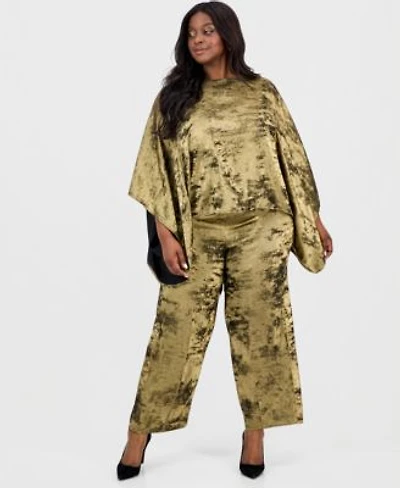 Anne Klein Plus Size Dolman Sleeve Top Wide Leg Pants