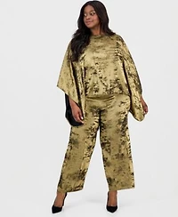 Anne Klein Plus Size Dolman Sleeve Top Wide Leg Pants