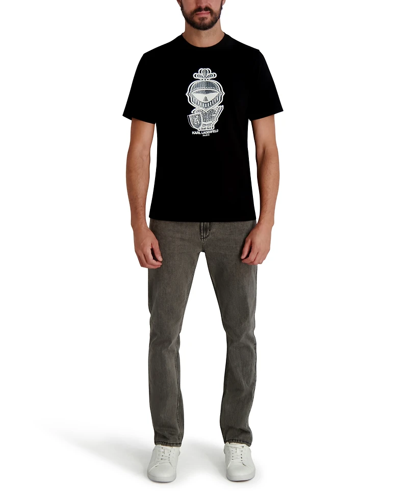 Karl Lagerfeld Paris Men's Armor Dragon Skin Printed T-Shirt