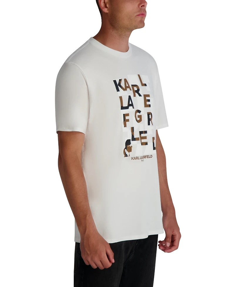 Karl Lagerfeld Paris Men's Stacked Print T-Shirt