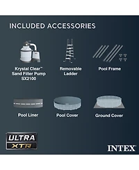 Intex Rectangular Ultra Xtr Frame Swimming Pool w/ Pump & Robot Vacuum Cleaner