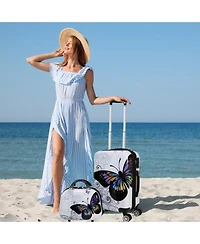 Butterfly 2-piece Hardside Carry-on Spinner Luggage Set