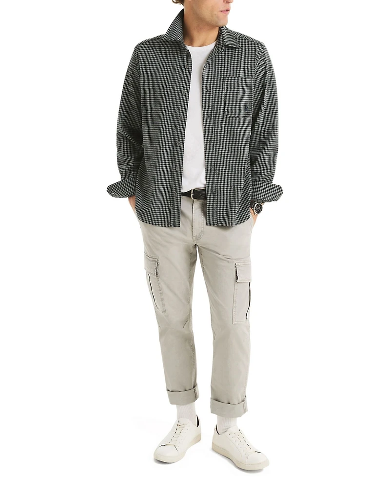 Nautica Men's Houndstooth Long Sleeve Shirt