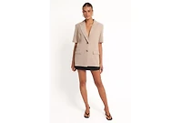 Petal and Pup Women's Nora Short Sleeve Blazer - Beige