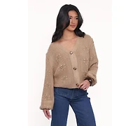Petal and Pup Women's Melody Textured Button Up Cardigan - Olive Xl