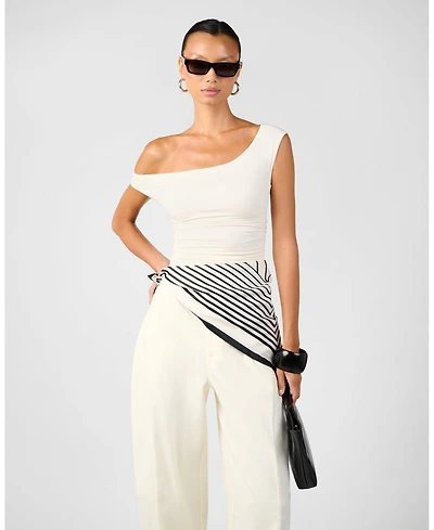 WeWoreWhat Women's Twisted Off The Shoulder Top