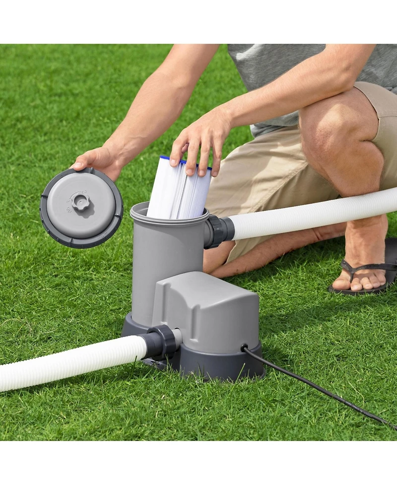 Bestway Flowclear 1,500 Gph 120V Above Ground Swimming Pool Water Filter Pump