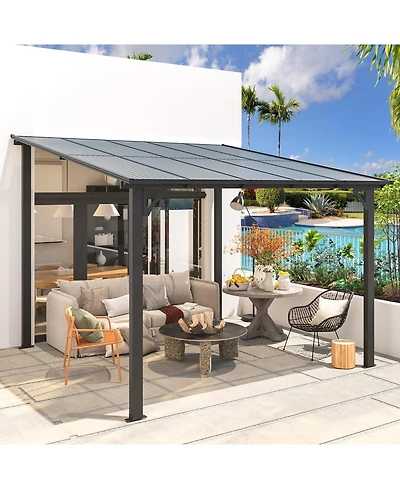 Aecojoy 10'x10' Wall Mounted Gazebos Pergola