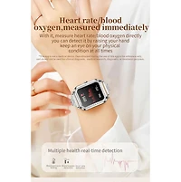 Ruxing Smart Watch Bluetooth Call Heart Rate Monitor IP67 Waterproof Fitness Tracker for Men Women -Gold