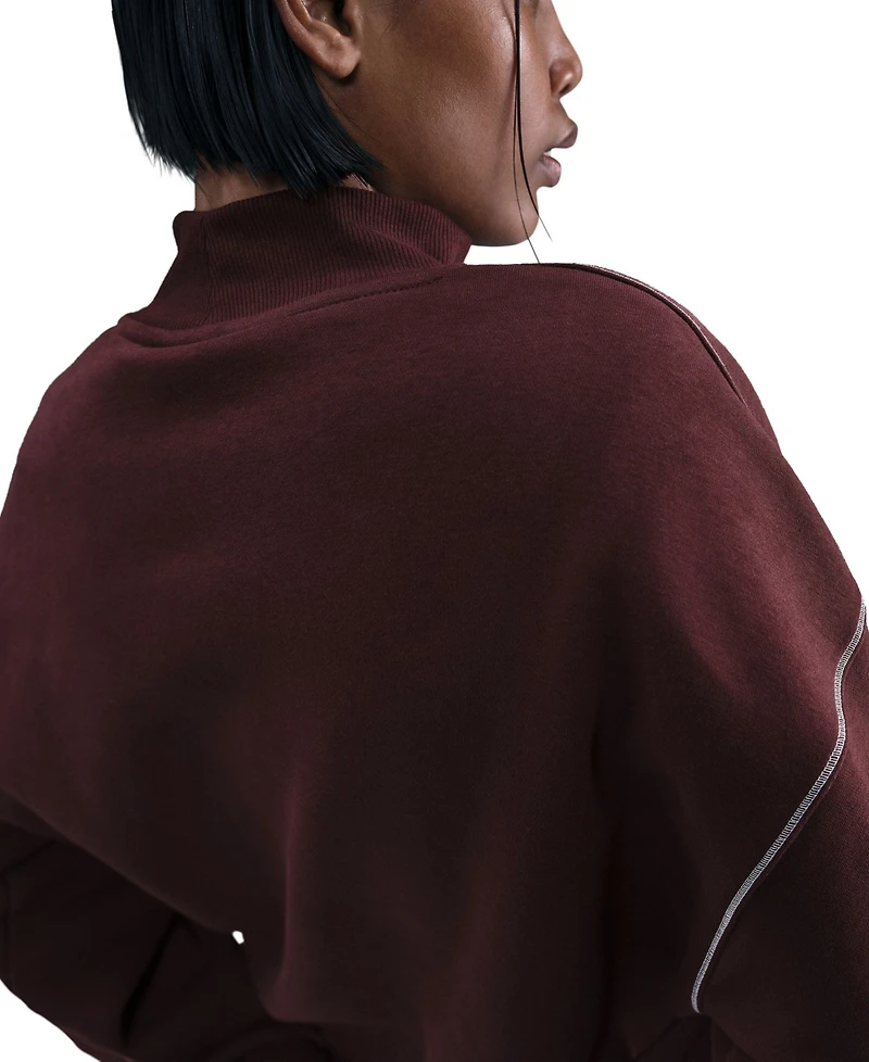 Nike Women's Phoenix Fleece Mock-Neck Sweatshirt