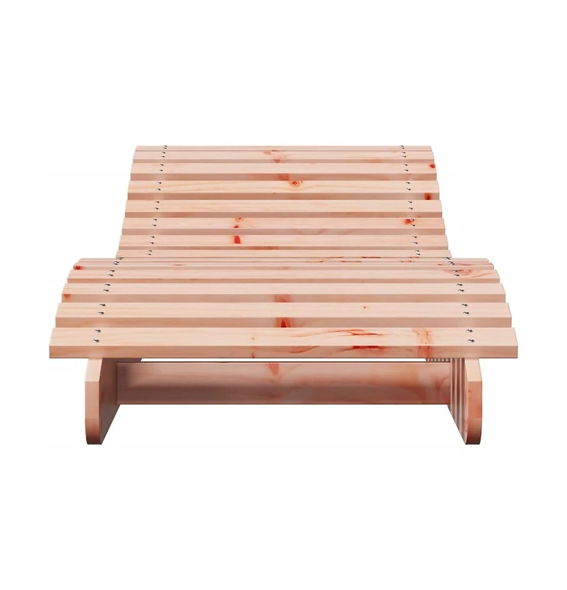 Sun Lounger Natural wood Solid Douglas fir wood 80.7 x 23.6 in