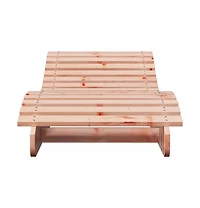 Sun Lounger Natural wood Solid Douglas fir wood 80.7 x 23.6 in