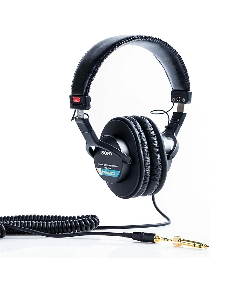 Sony Mdr-7506 Professional Folding Headphones, Bundle with Remote Audio Ear Pads for Sony Mdr-7506 Headphones, Pair