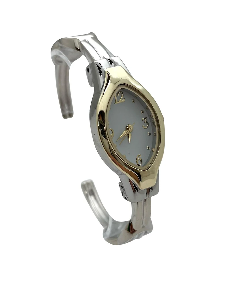 Olivia Pratt Elegant Thin Bangle Women Watch, Two Tone