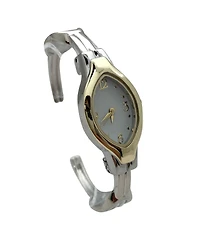 Olivia Pratt Elegant Thin Bangle Women Watch, Two Tone
