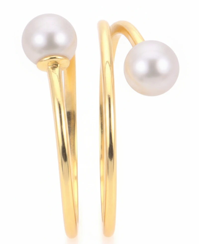 Macy's Cultured Freshwater Pearl (3.5-4mm) Ring in Sterling Silver with 14k Gold Plating