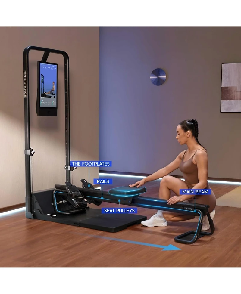 Speediance AeroRow Rowing Bench, Next Generation of Rowing Machines, Rower Attachment for Gym Monster