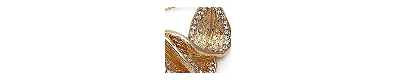 Sohi Women's Green Twisted Hoop Earrings