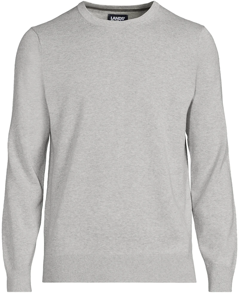 Lands' End Men's Tall Fine Gauge Cotton Crew Neck Sweater