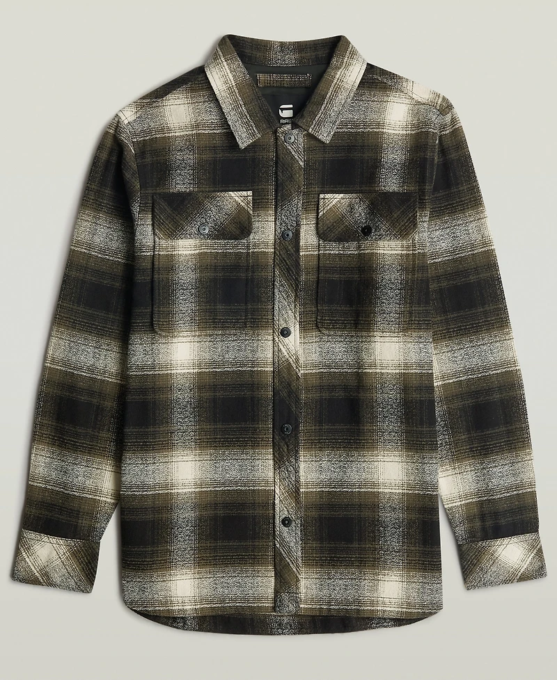 G-Star Raw Men's Plaid Long Sleeve Overshirt