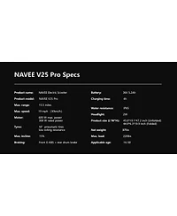 Navee V25 Pro Electric Scooter w/15.5 miles Max Operating Range & 19 mph Max Speed