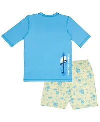Tommy Bahama Boys Rash Guard and Swim Trunks 2-Piece Swimsuit Set
