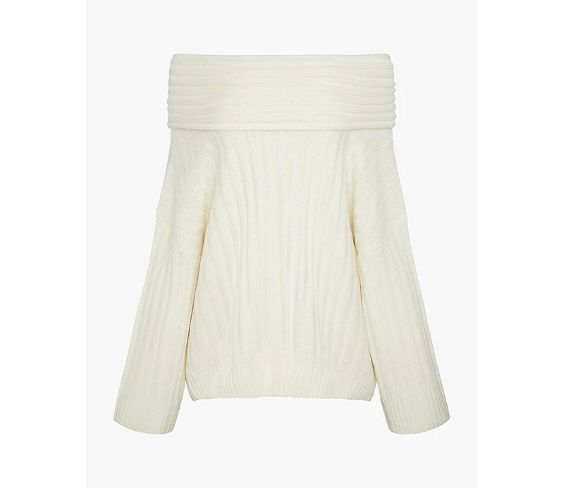 WeWoreWhat Women's Oversized Off Shoulder Sweater