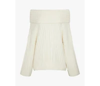 WeWoreWhat Women's Oversized Off Shoulder Sweater