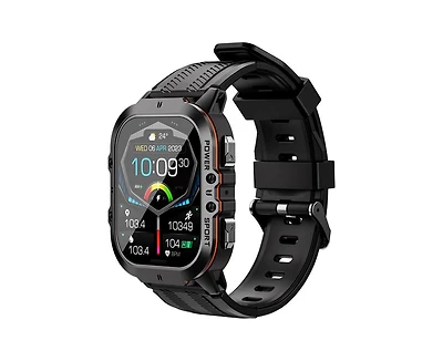 Ruxing Smart 1.96'' Amoled Hd Large Screen Smart Watch For Men With Movement Call, Heart rate Blood oxygen Blood pressure monitoring, 1ATM