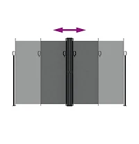 Retractable Side Awning Anthracite Polyester with Pu coating