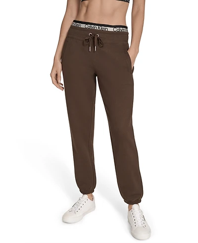 Calvin Klein Women's Performance Logo Stripe Jogger Sweatpants