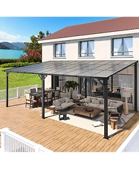 Aecojoy 20'x12' Wall Mounted Gazebos Pergola