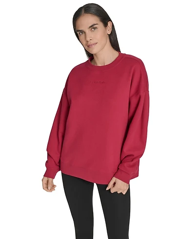 Calvin Klein Women's Performance Crew Neck Oversized Sweatshirt