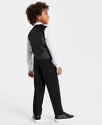 Nautica Toddler & Little Boys Red Velvet Vest, Shirt, Tie Pants Set