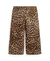 Polo Ralph Lauren Girls 2T-6X Leopard-Print Wide Leg Jeans