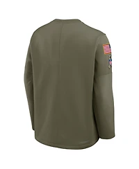 Nike Men's Olive Dallas Cowboys 2025 Salute to Service Coaches Therma-Fit Long Sleeve T-Shirt