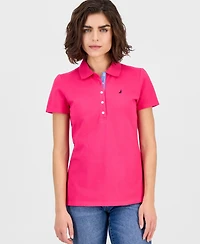 Nautica Jeans Women's Short-Sleeve Polo-Collar Shirt