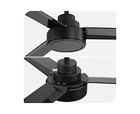 52-inch Modern 3-Blade without Light Ceiling Fan with Six Speed Remote Control and Timing Function for Indoor