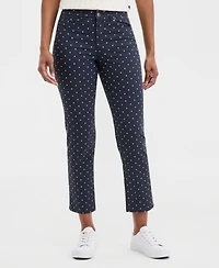 Nautica Jeans Women's Dot-Print Straight Ankle Pants