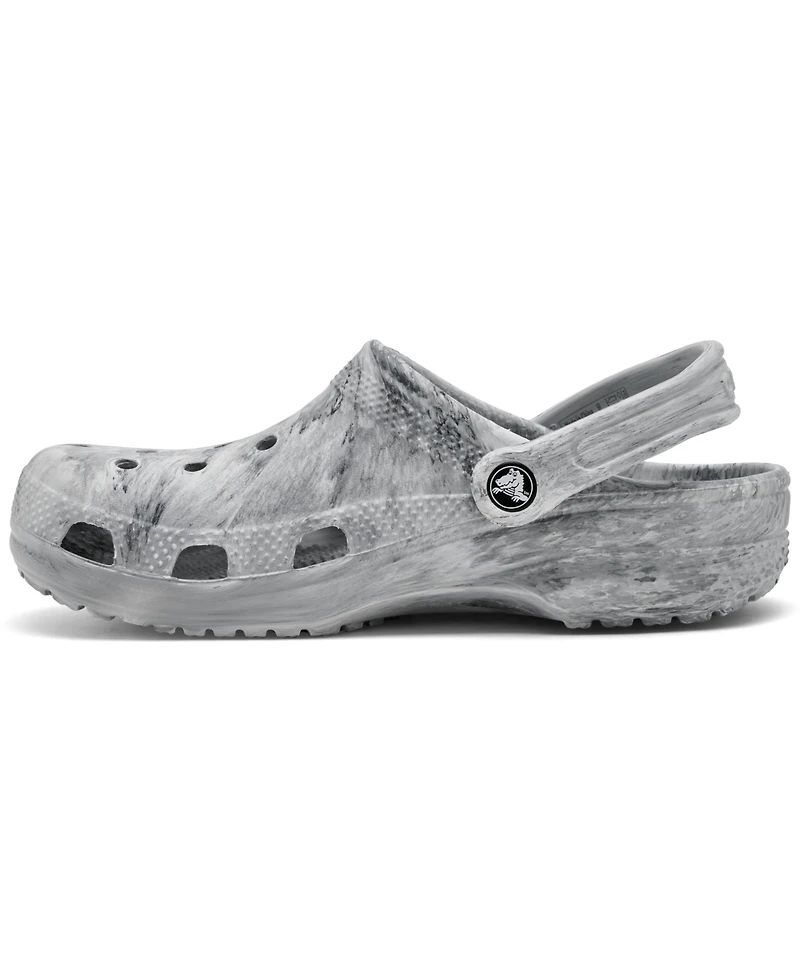 Crocs Big Kids Classic Watercolor Marble Clog Sandals from Finish Line