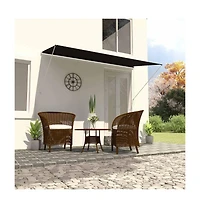 Awning Anthracite Steel frame, polyester fabric with Pa coating