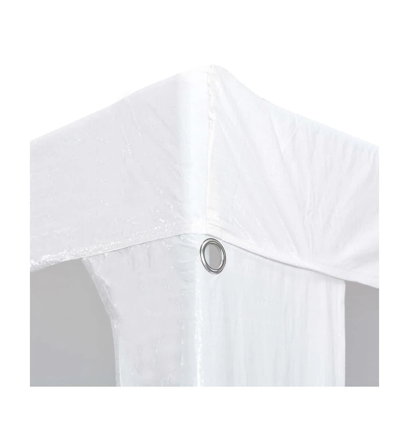 vidaXL Party tent White Pe roof Large Collapsible Party tent
