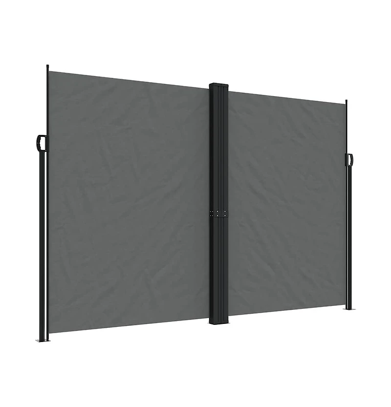 Retractable Side Awning Anthracite Steel 86.6 x 472.4 in
