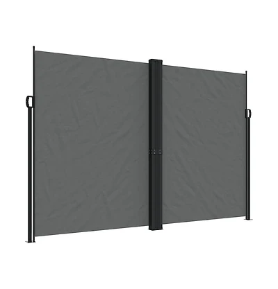 Retractable Side Awning Anthracite Steel 86.6 x 472.4 in