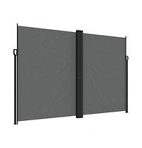 Retractable Side Awning Anthracite Steel 86.6 x 472.4 in