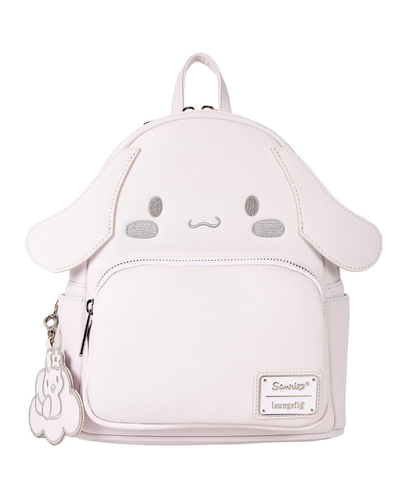 Hello Kitty Loungefly Sanrio White Cinnamoroll Mini Faux Leather Backpack with front Pocket