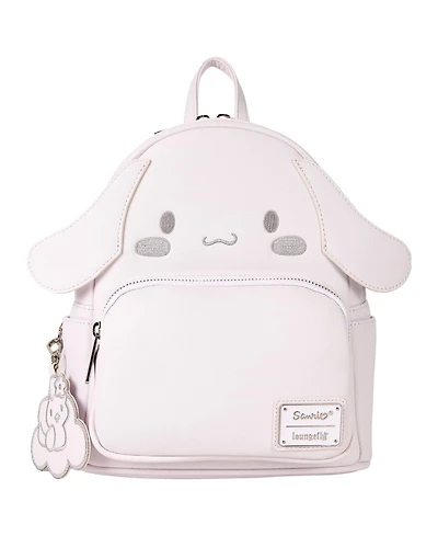 Hello Kitty Loungefly Sanrio White Cinnamoroll Mini Faux Leather Backpack with front Pocket
